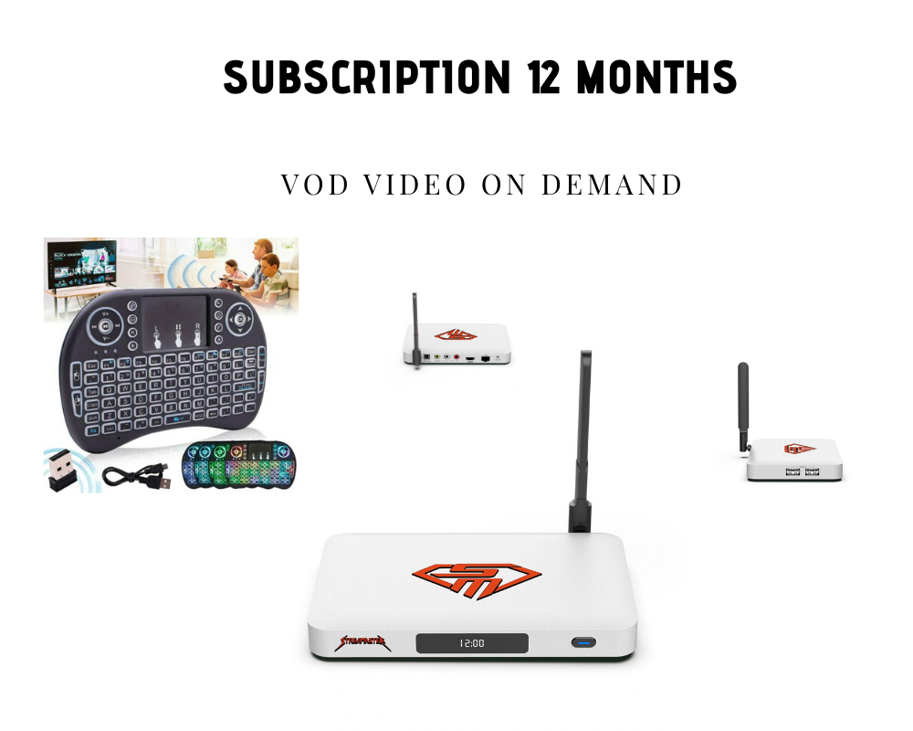 VIP 2020 4K Streaming TV Box VOD Subscription with Keyboard Remote