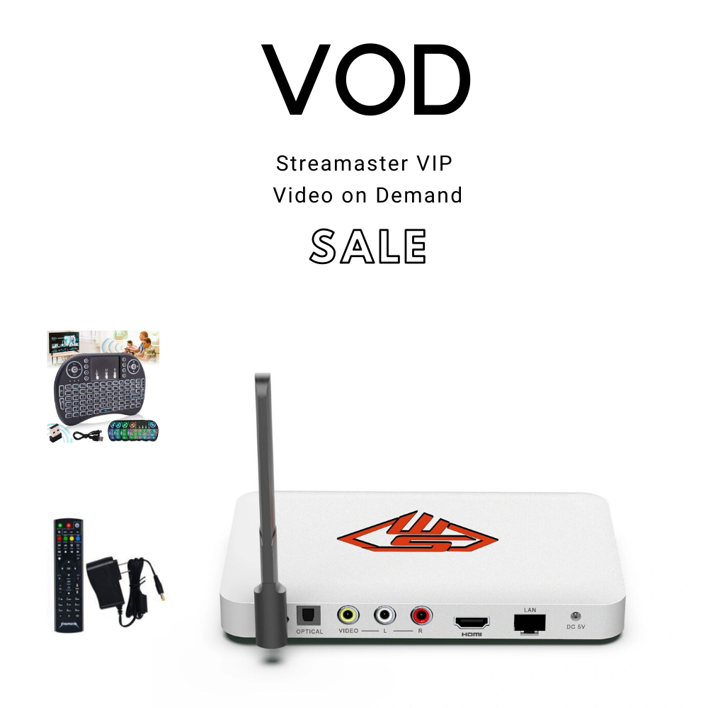 VIP 2020 4K Streaming TV Box VOD Subscription with Keyboard Remote