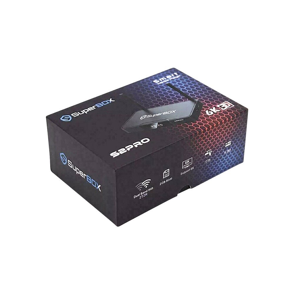 SUPERBOX S2 PRO 6K ANDROID TV Dual Band Wi-Fi 3D With 7 Days Playback Fully Load HD 4K Ultra HD 6K Video Player